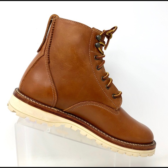 Cole Haan Maine Rugged Tan Horween Leather Boots - Picture 4 of 8